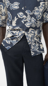 Mango trousers oyster in Navy Blue