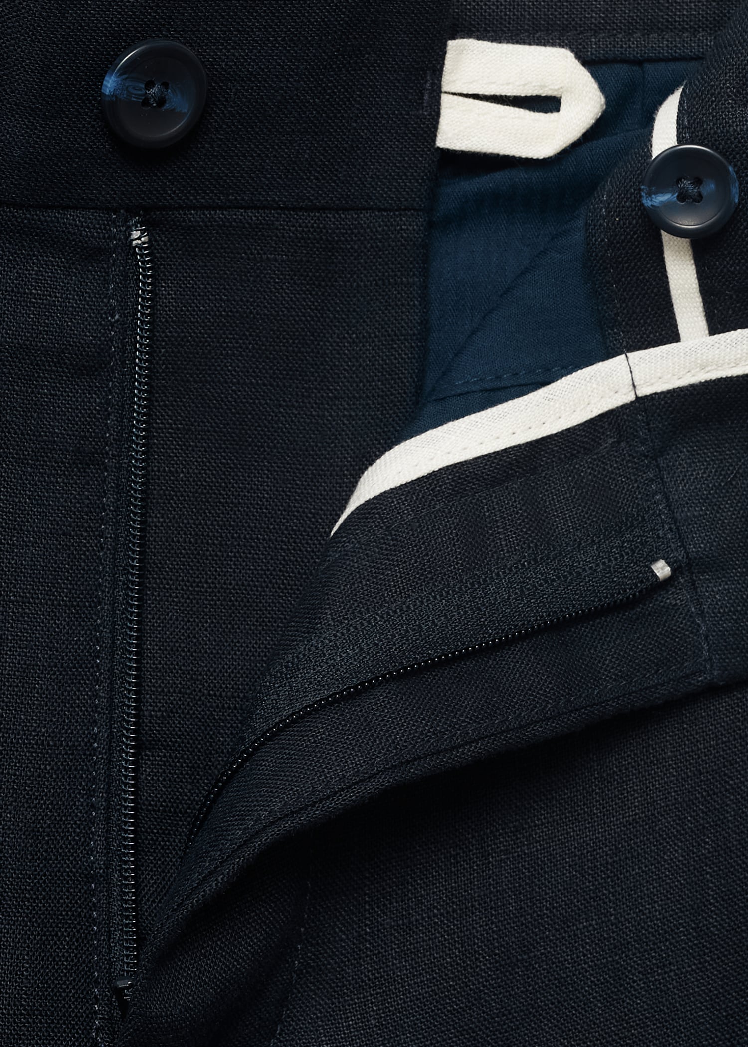 Mango trousers oyster in Navy Blue - D0