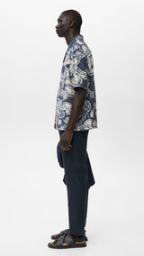 Mango trousers oyster in Navy Blue - D1