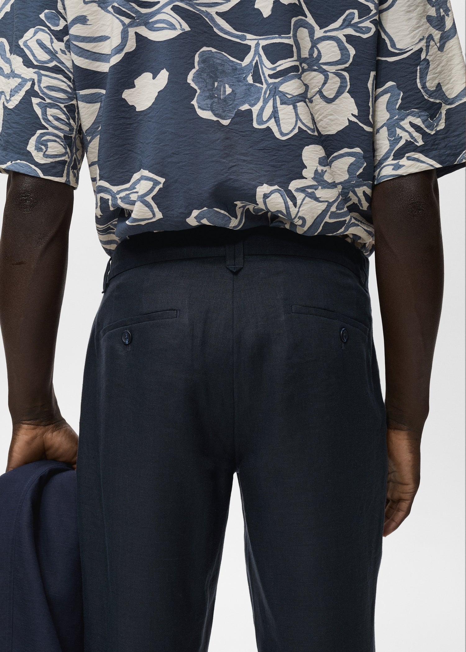 Mango trousers oyster in Navy Blue - D2