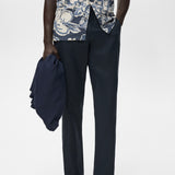 Mango trousers oyster in Navy Blue - D6