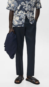 Mango trousers oyster in Navy Blue - D6