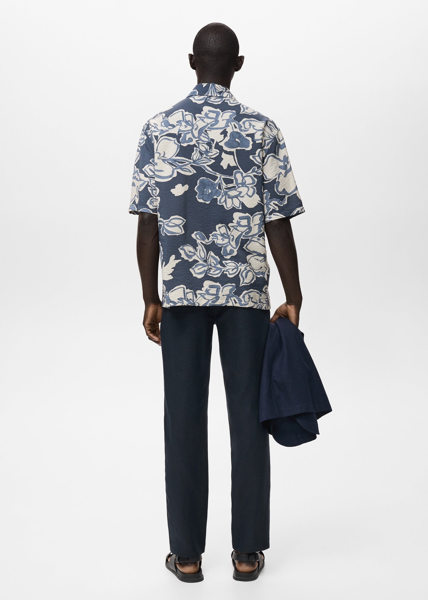 Mango trousers oyster in Navy Blue - R