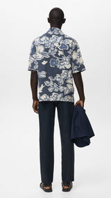 Mango trousers oyster in Navy Blue - R