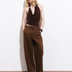 Mango trousers lupe in Brown - 99999999_01