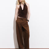 Mango trousers lupe in Brown - 99999999_01