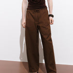 Mango trousers lupe in Brown