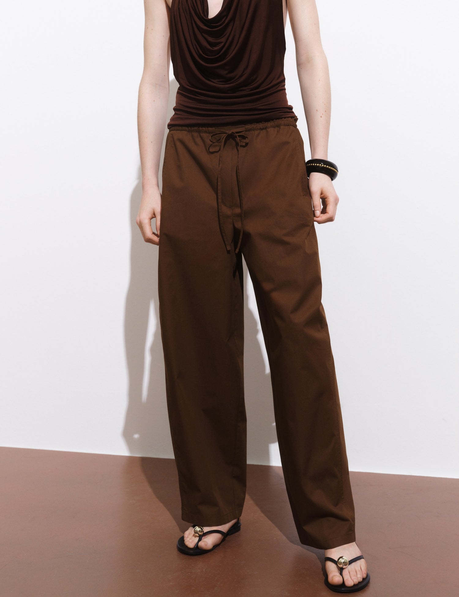 Mango trousers lupe in Brown