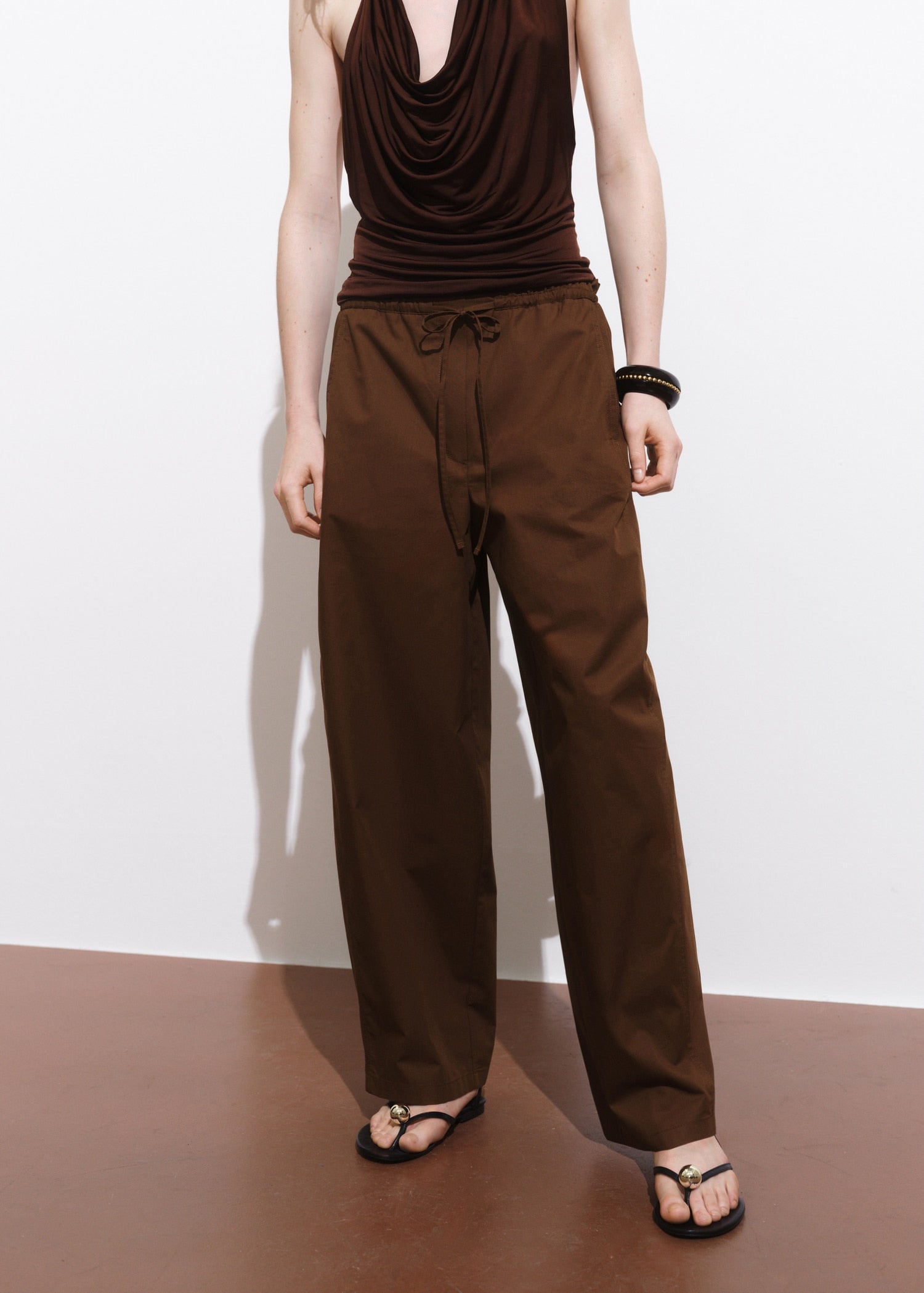 Mango trousers lupe in Brown