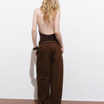 Mango trousers lupe in Brown - R