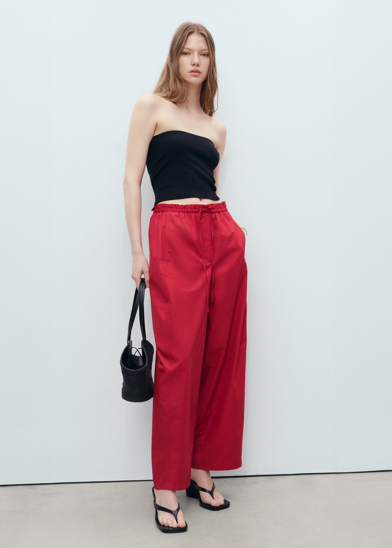 Mango trousers lupe in Red - 99999999_01