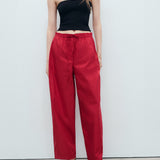 Mango trousers lupe in Red