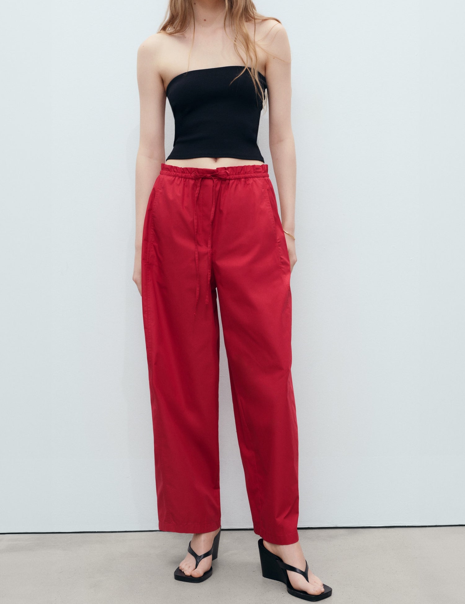 Mango trousers lupe in Red