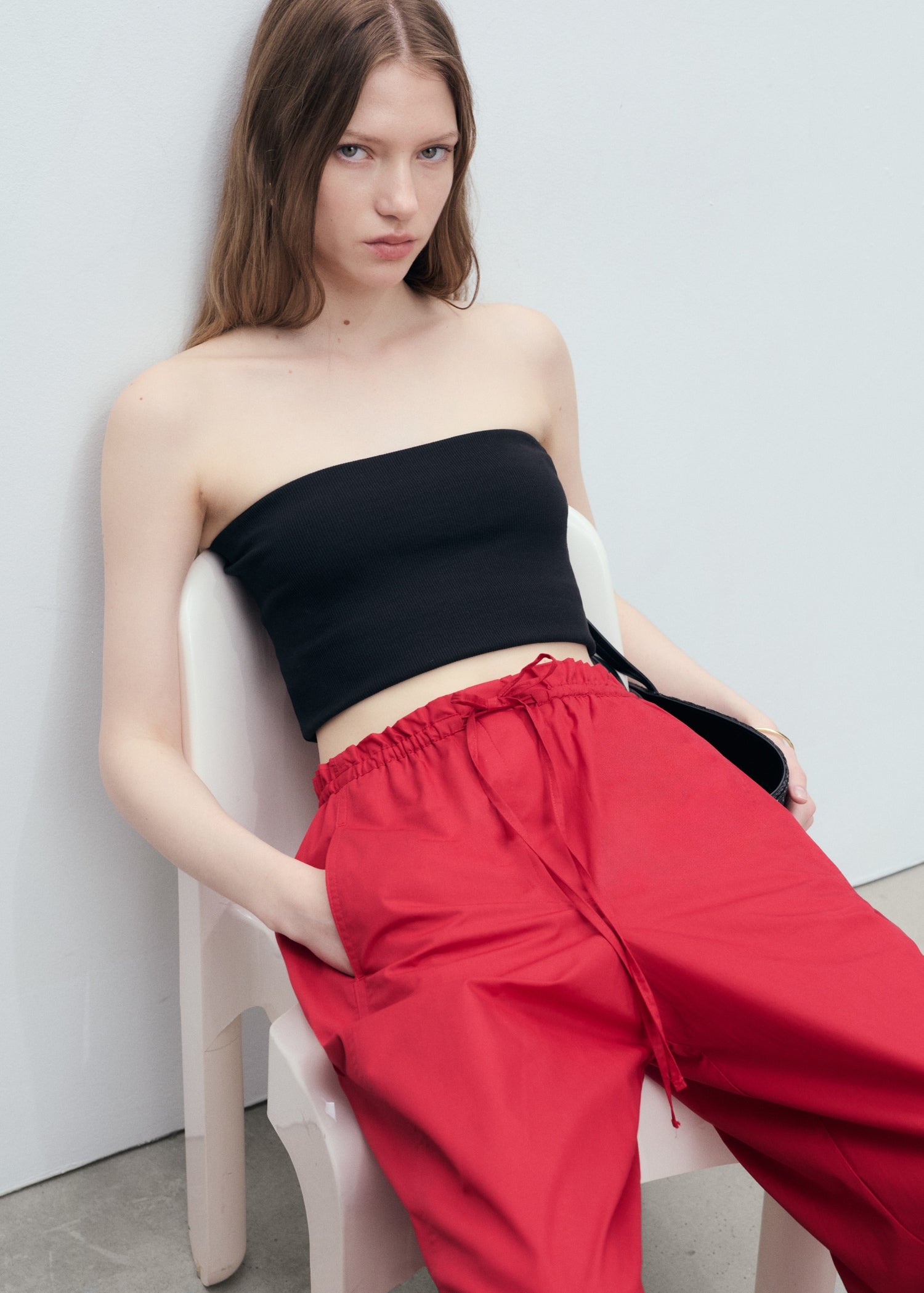 Mango trousers lupe in Red - D2