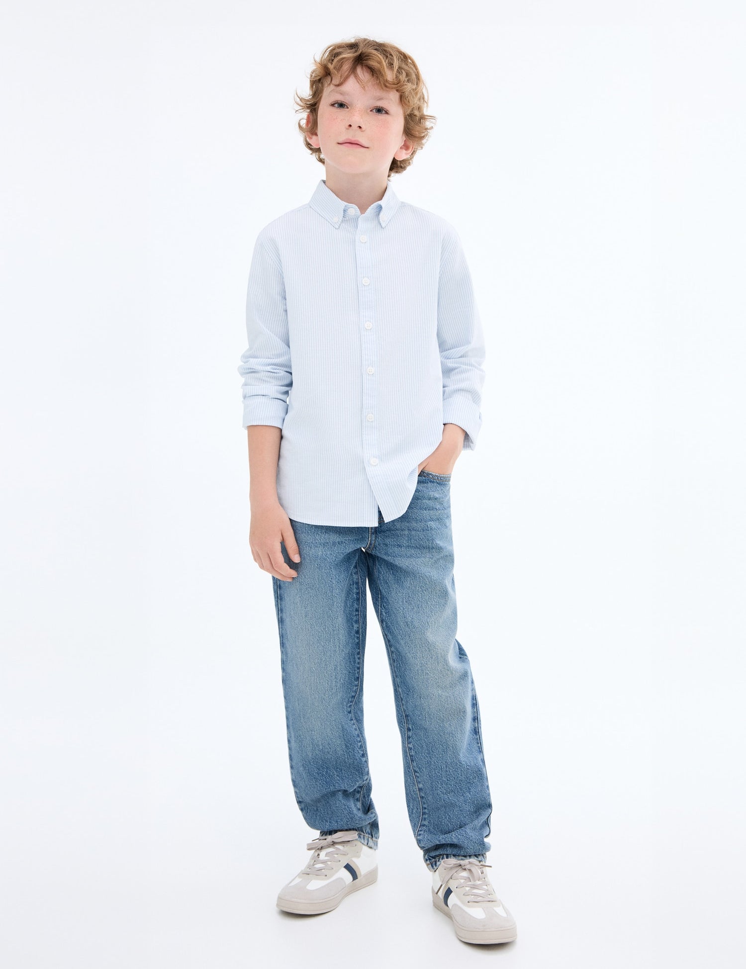 Mango shirt oxfordr in Sky Blue - 99999999_01