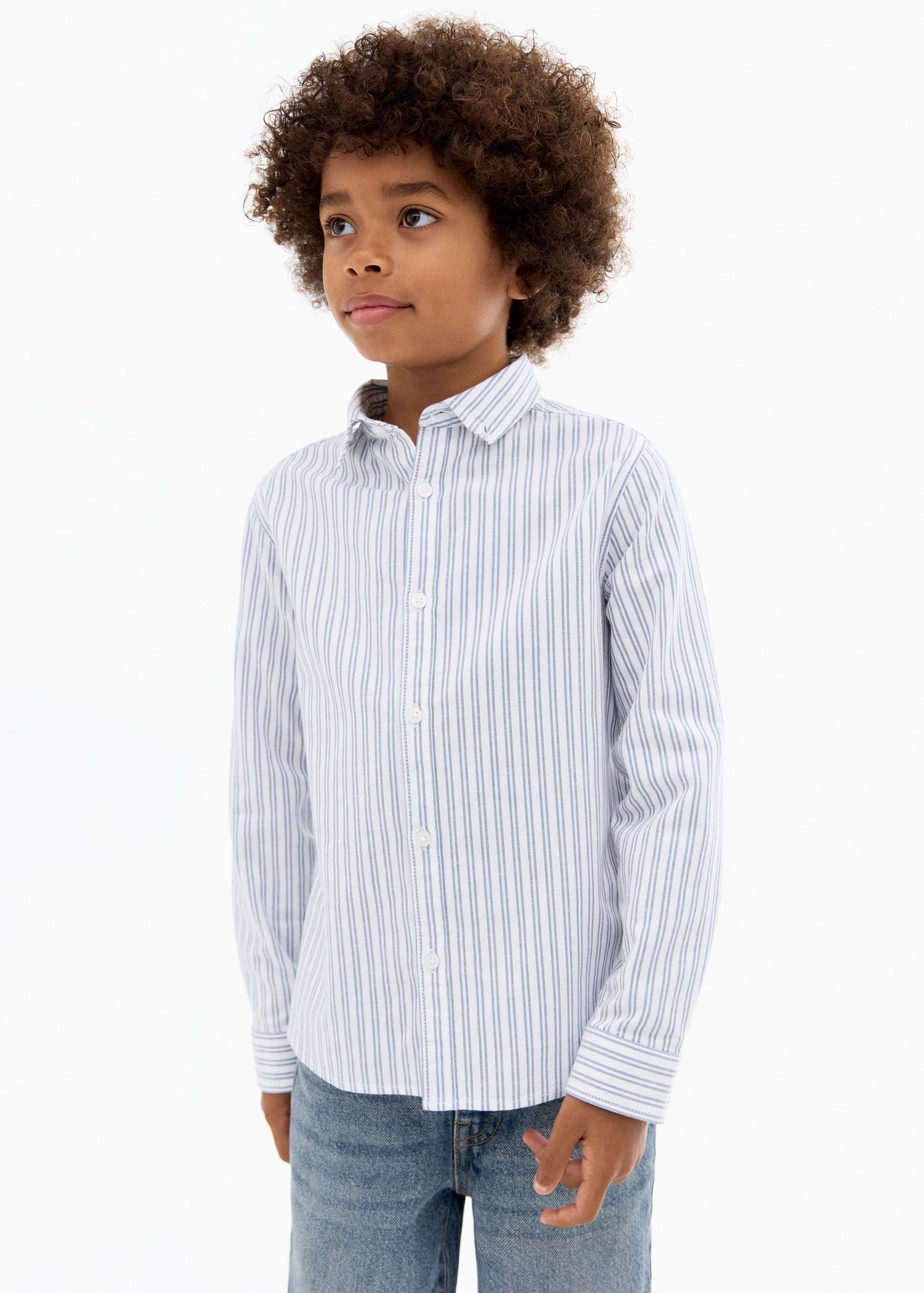 Mango shirt oxfordr in Indigo