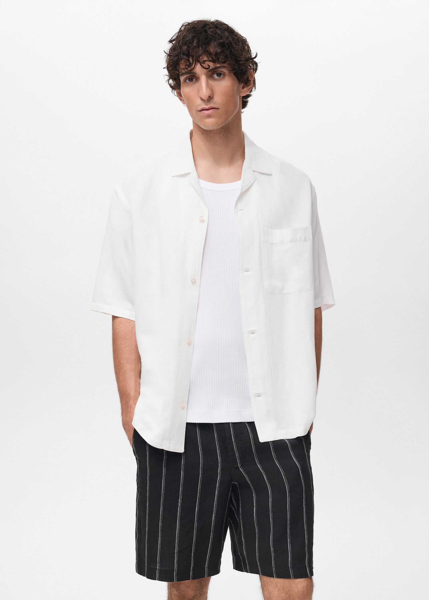 Mango shirt banarea in Off White