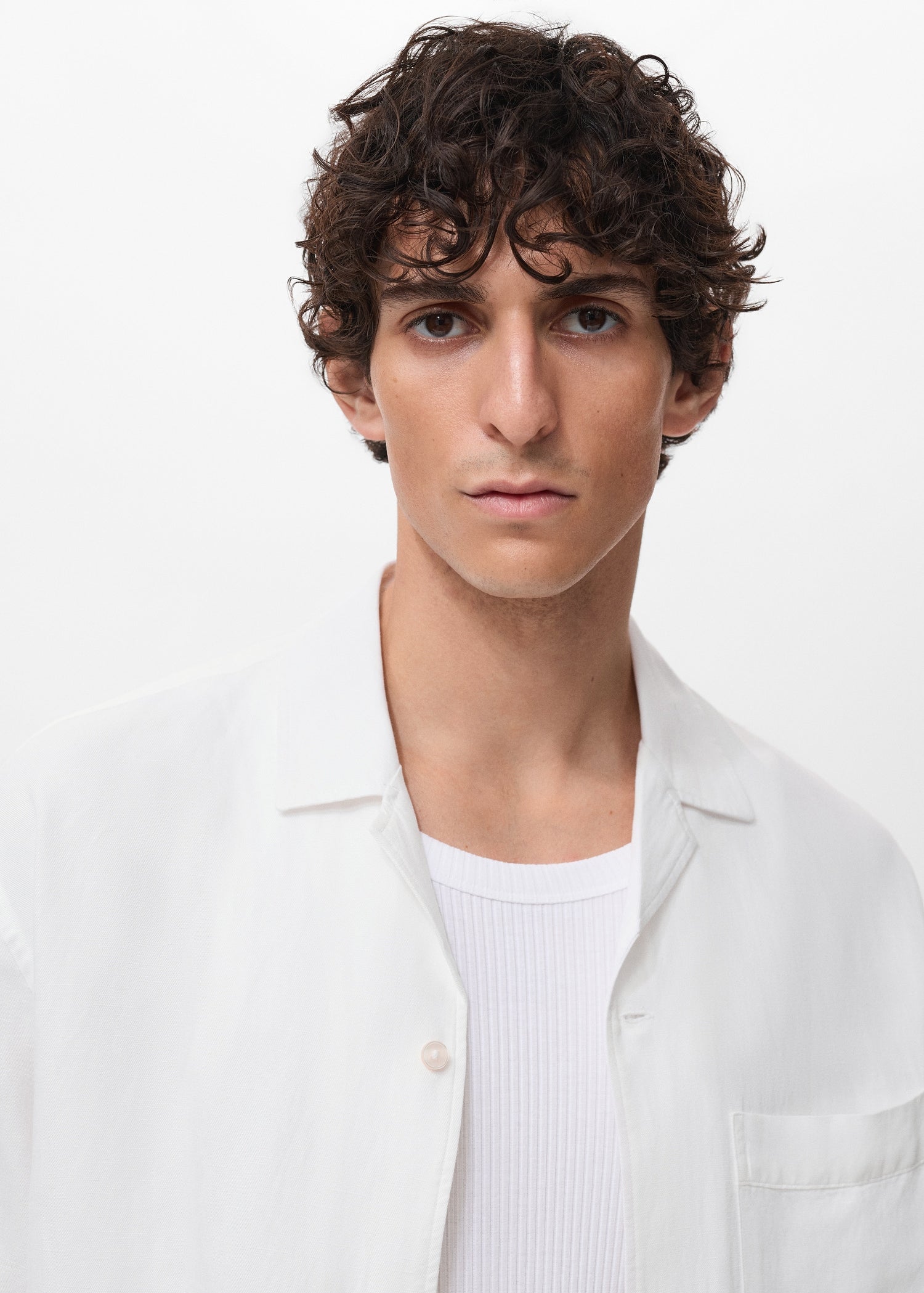 Mango shirt banarea in Off White - D1