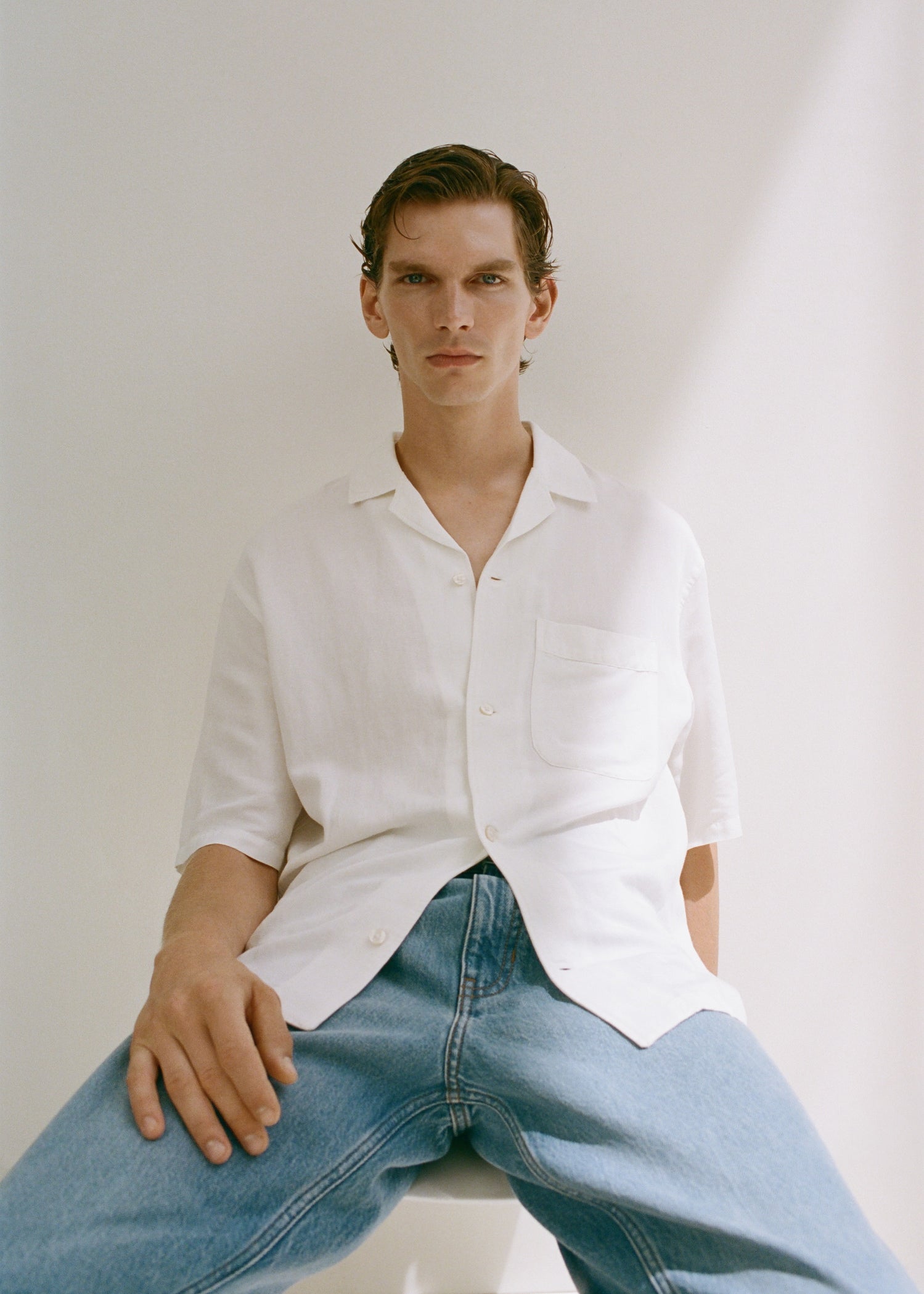 Mango shirt banarea in Off White - D3