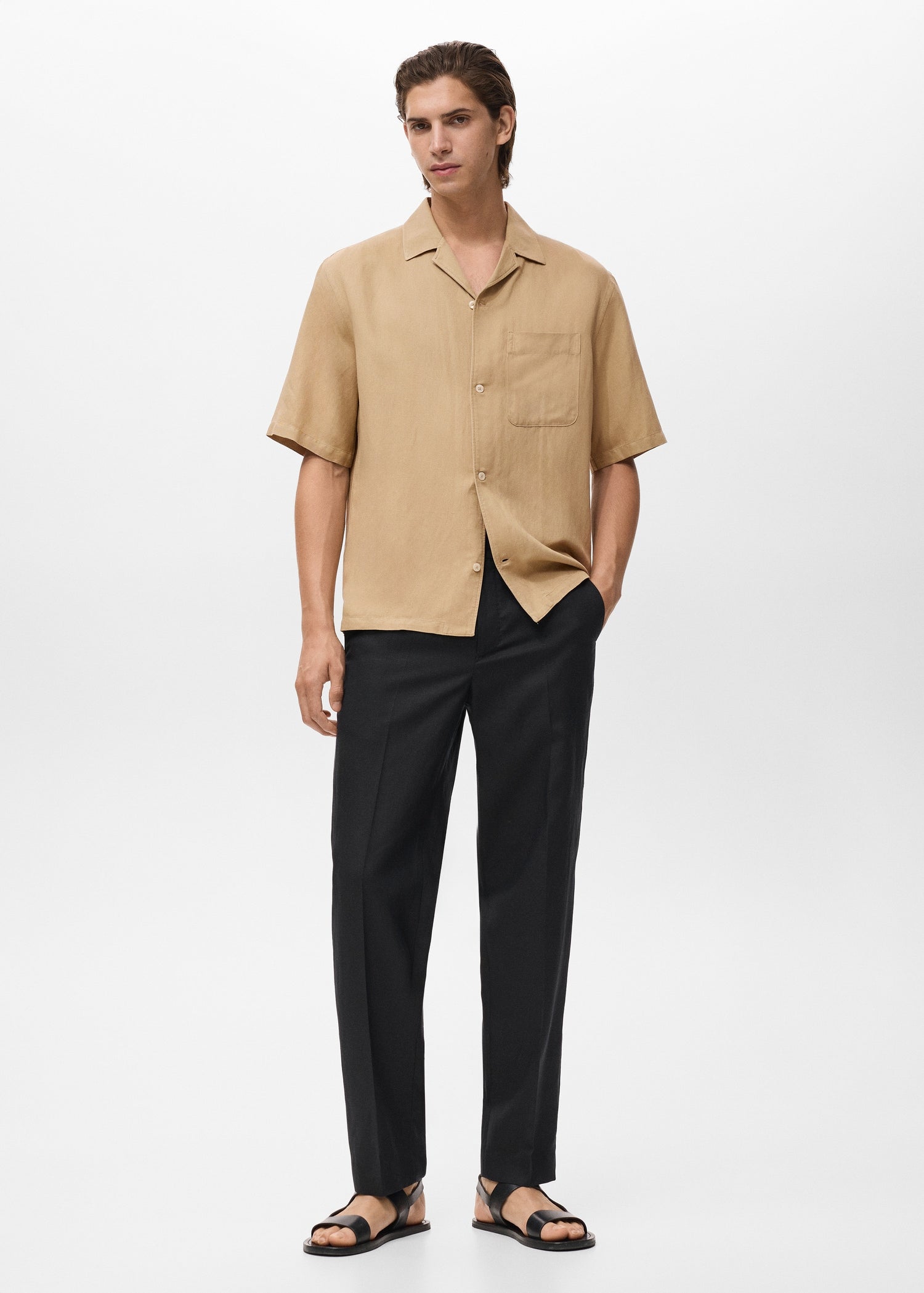 Mango shirt banarea in Beige - 99999999_01