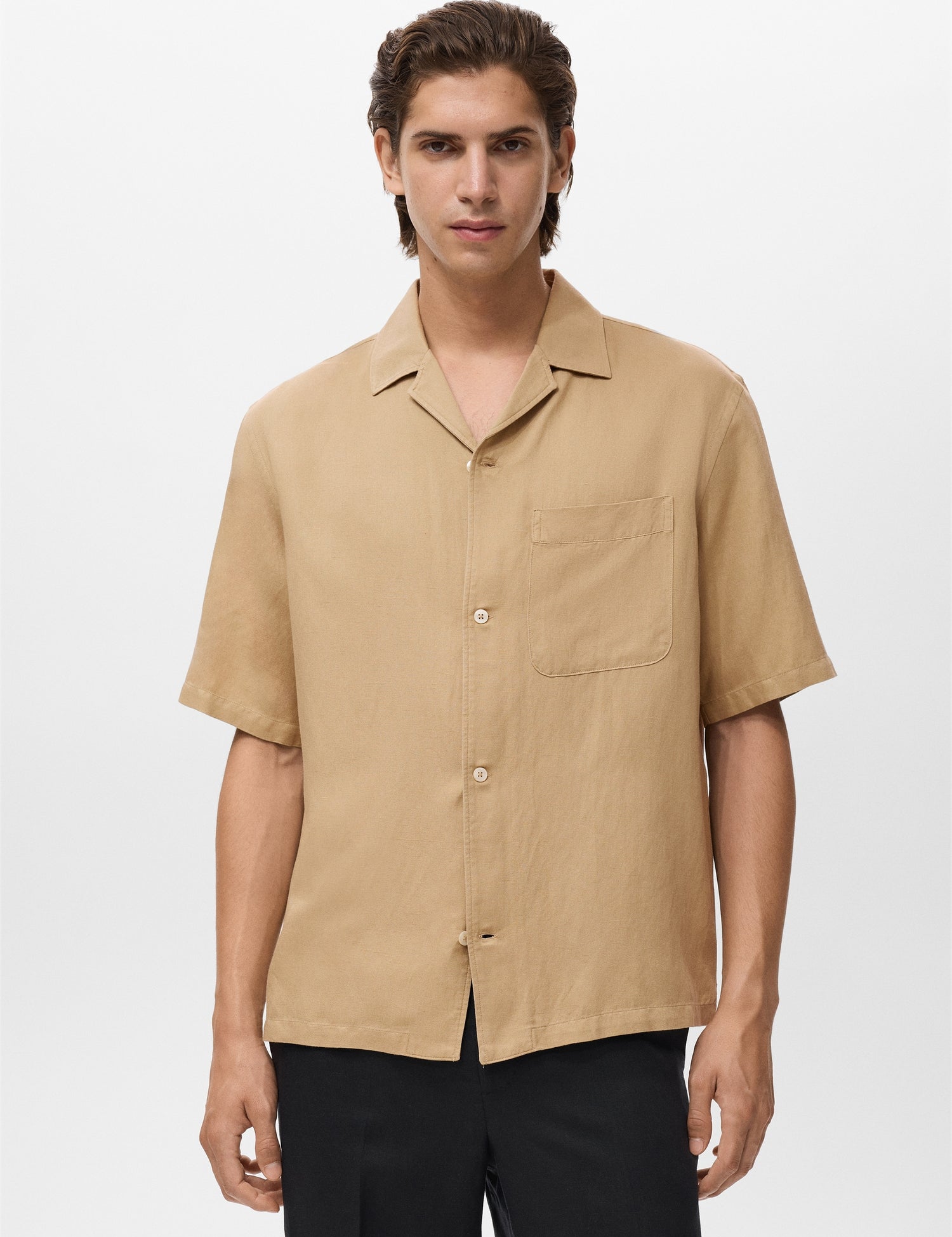 Mango shirt banarea in Beige