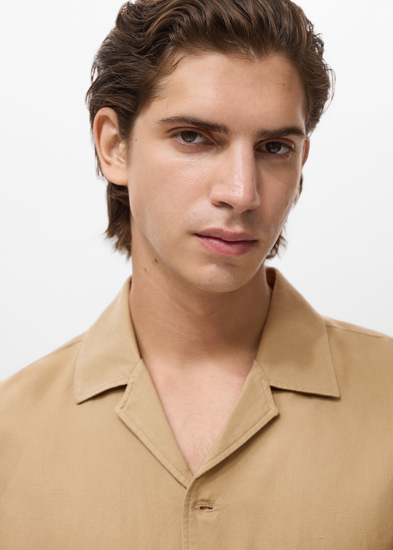 Mango shirt banarea in Beige - D1