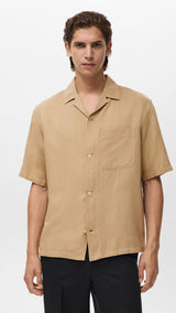 Mango shirt banarea in Beige