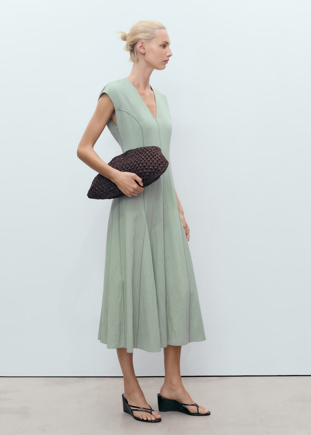Mango dress sprung in Green - 99999999_01