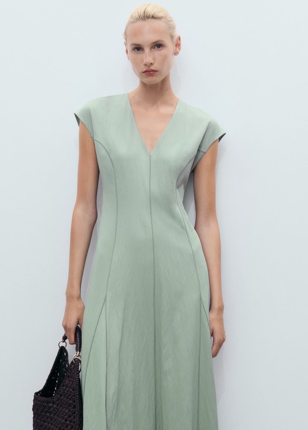 Mango dress sprung in Green
