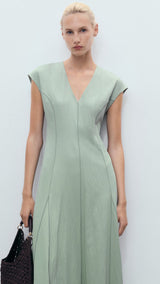 Mango dress sprung in Green