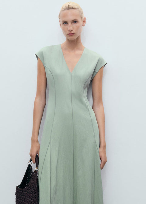 Mango dress sprung in green