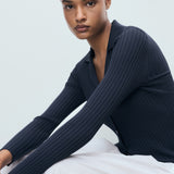 Mango cardigan latte in Navy