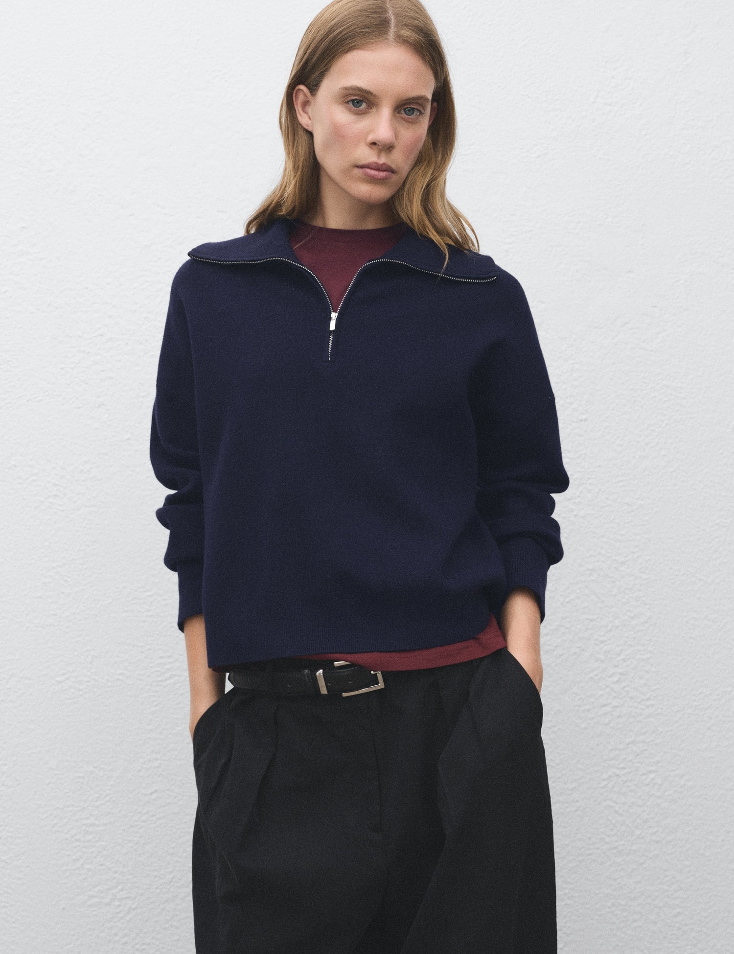 Mango sweater latas in Navy