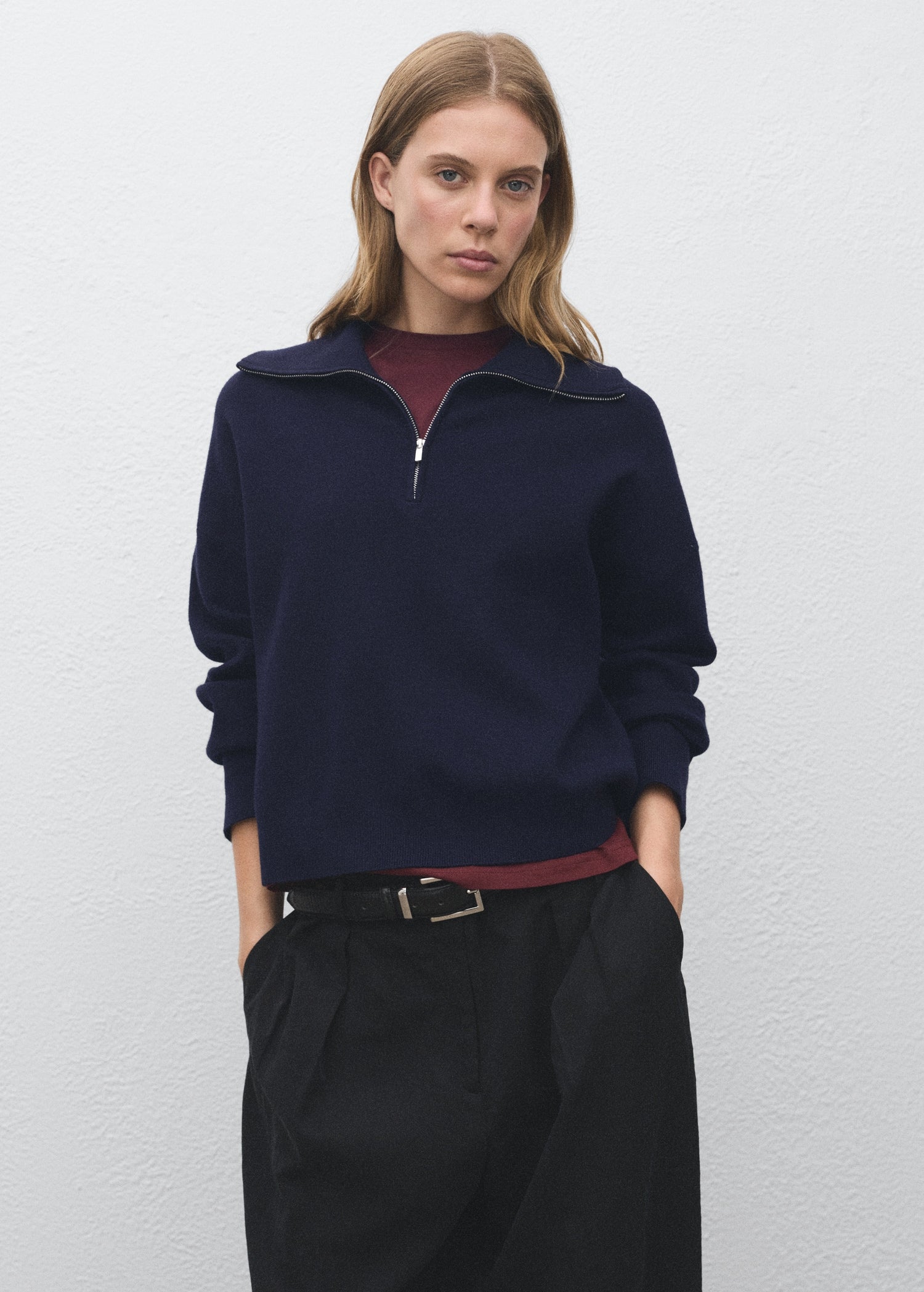 Mango sweater latas in Navy