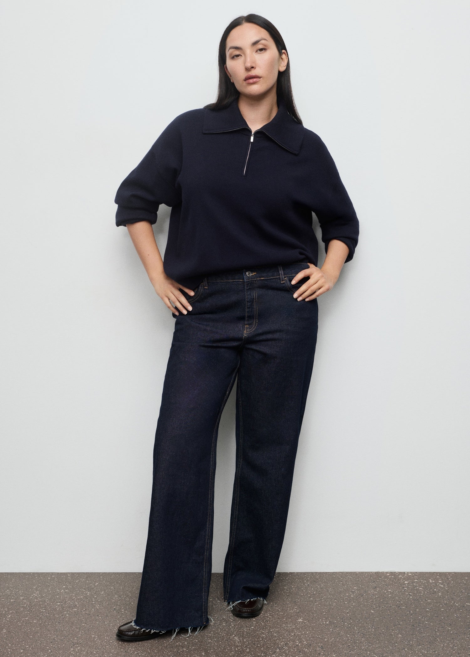 Mango sweater latas in Navy - D3