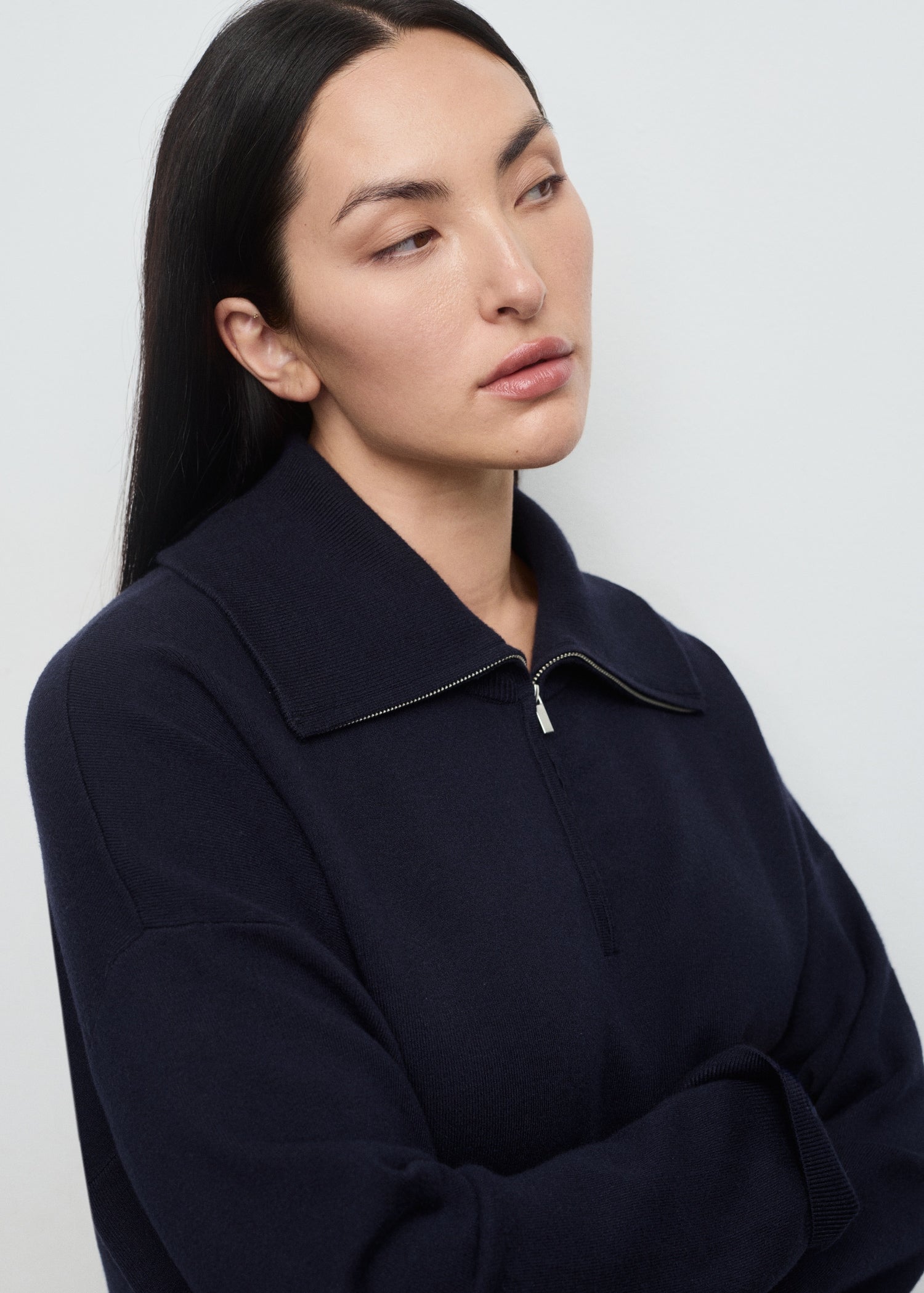 Mango sweater latas in Navy - D4