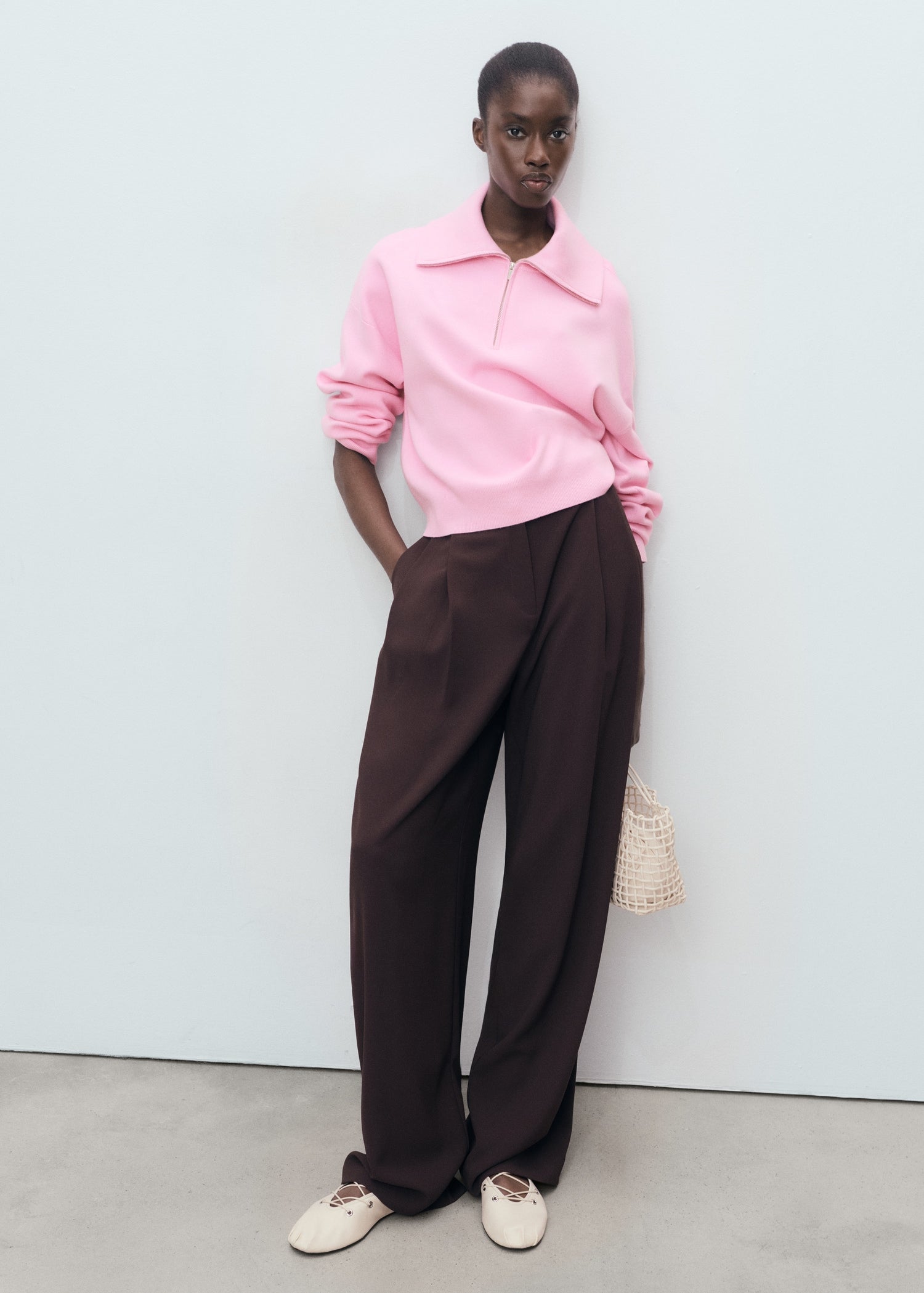 Mango sweater latas in Pastel Pink - 99999999_01