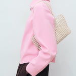 Mango sweater latas in Pastel Pink