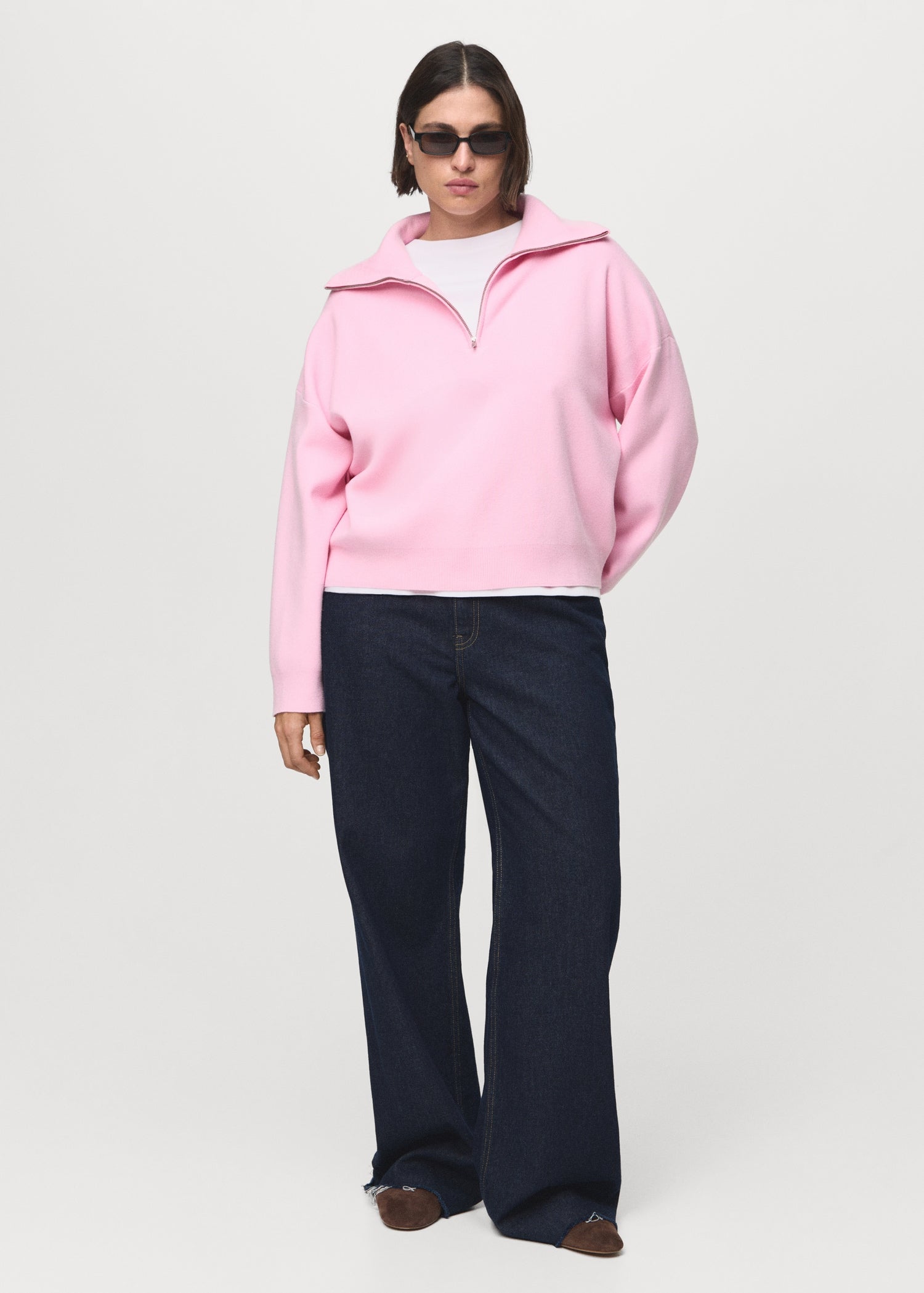 Mango sweater latas in Pastel Pink - D3