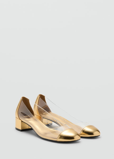 Mango shoes mere in gold