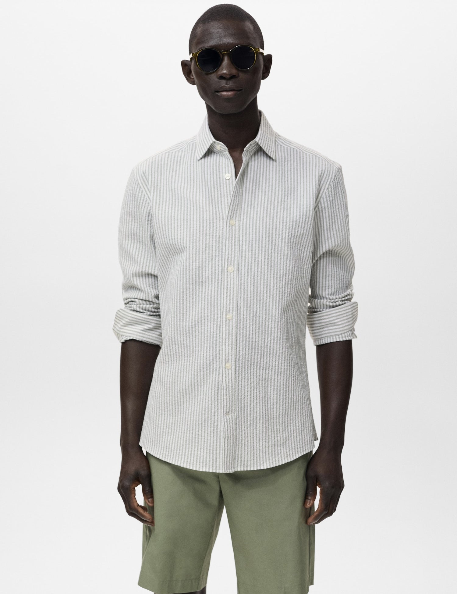 Mango shirt kissos in Dark Hunting Green