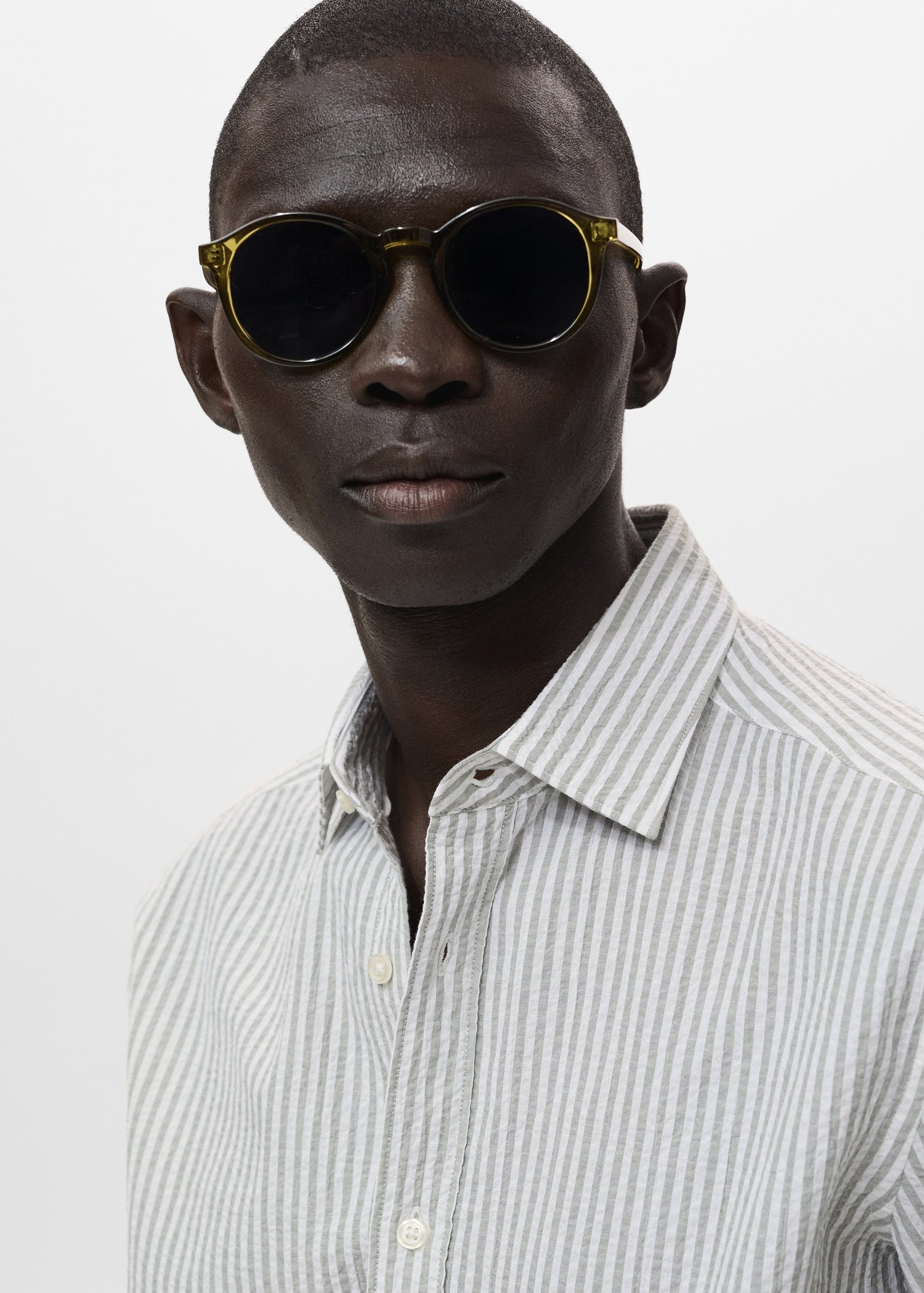 Mango shirt kissos in Dark Hunting Green - D1