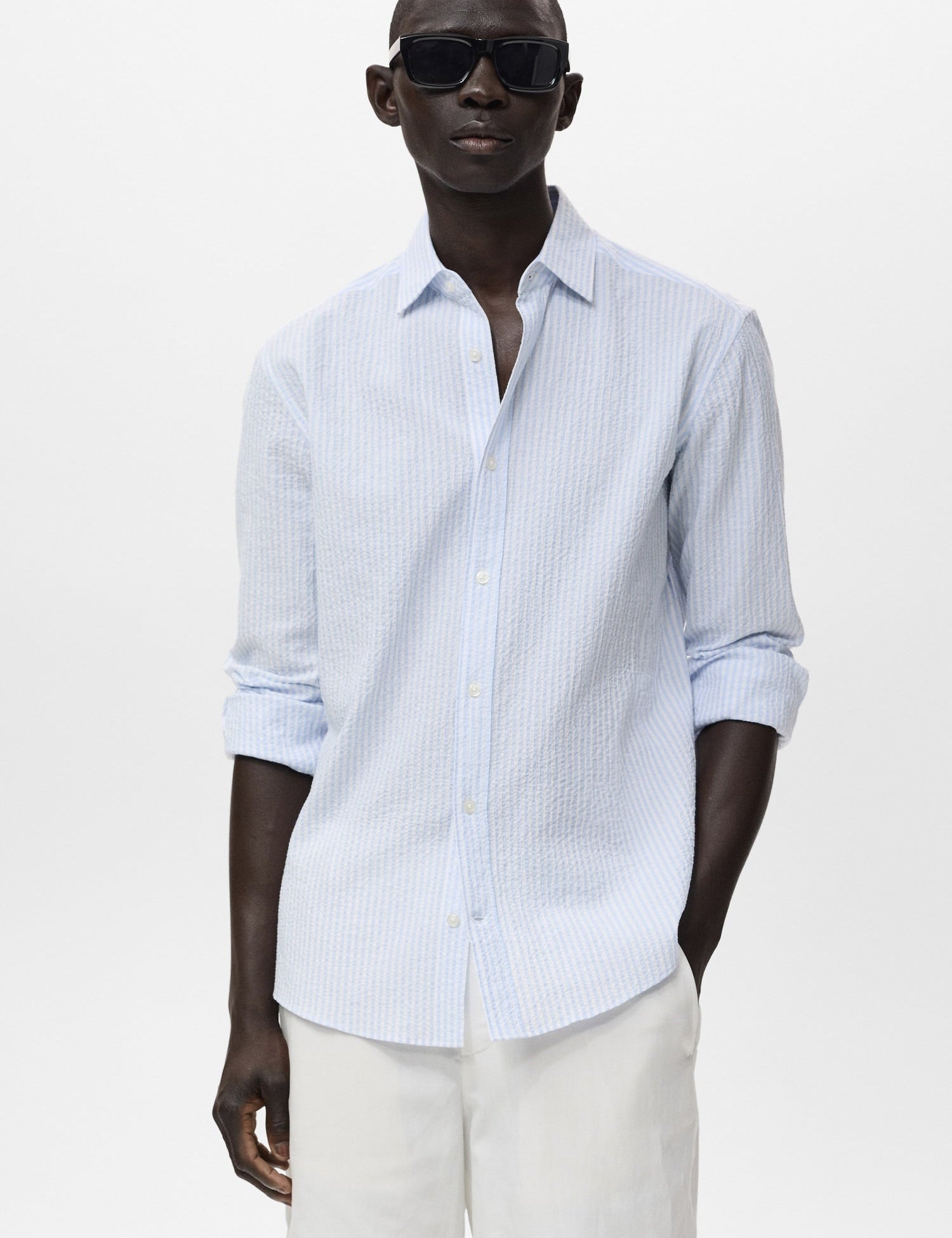 Mango shirt kissos in Sky Blue