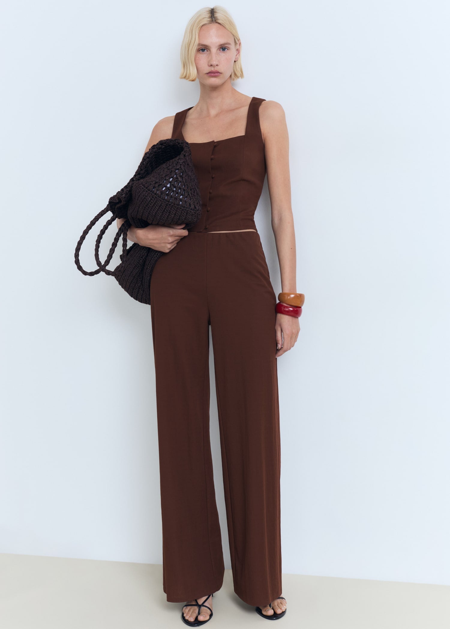 Mango trousers evans in Chocolate - 99999999_01