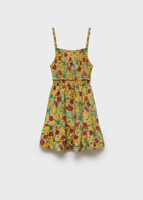 Mango dress iguazu in mustard