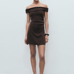 Mango dress cocoa in Brown - 99999999_01
