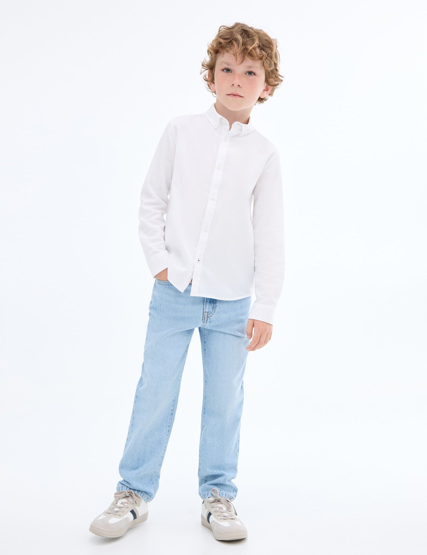 Mango shirt oxford in White - 99999999_01