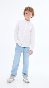 Mango shirt oxford in White - 99999999_01