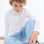 Mango shirt oxford in White