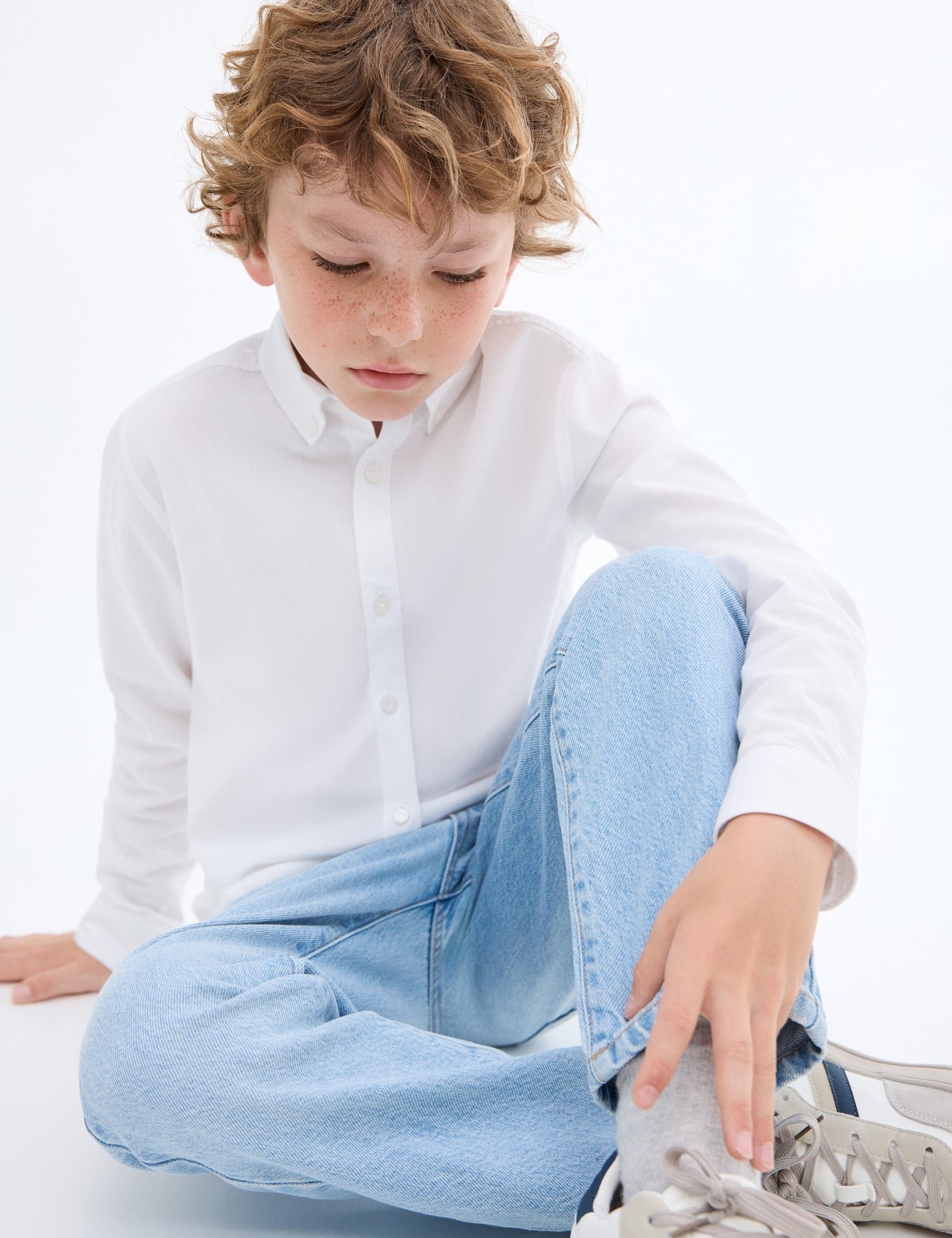 Mango shirt oxford in White